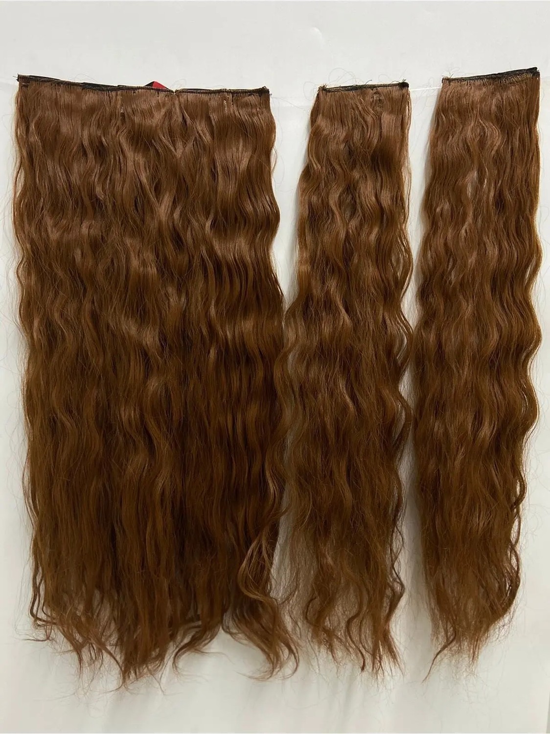 Marsilyan Kahverengi Afro Dalgalı Yarım Ay, 70CM 190 Gr. Fiber Sentetik Çıt Çıt, Renk No:30 görsel 2