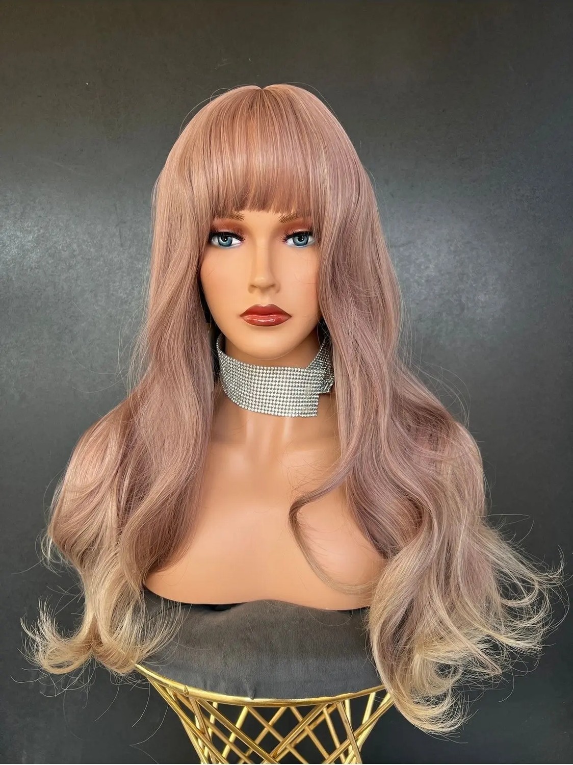 Marsilyan Exclusive Luxury Vip Lila Renk Peruk görsel 2