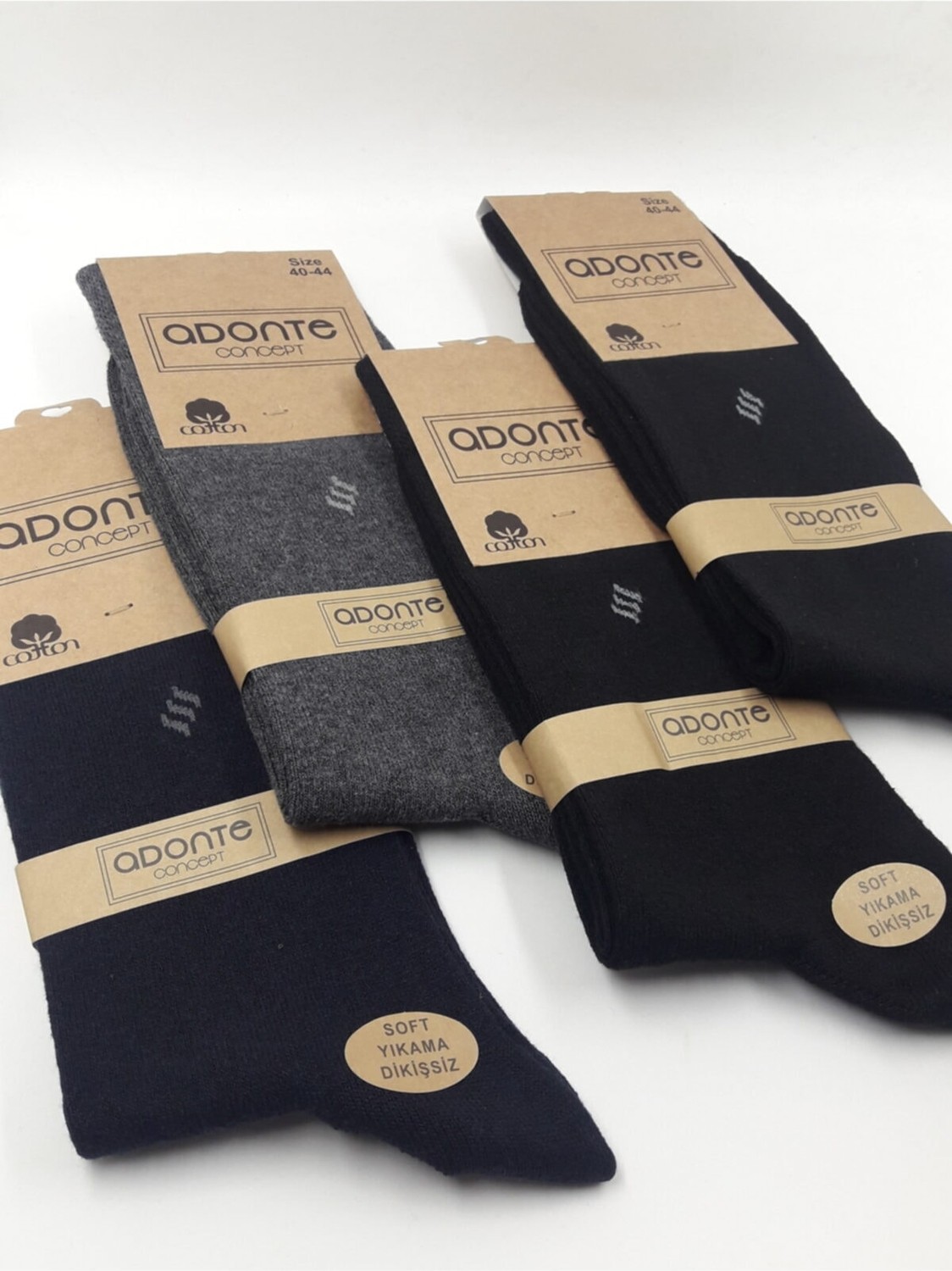 Aonte Adonte Erkek Cotton Çorap 4'LÜ Paket
