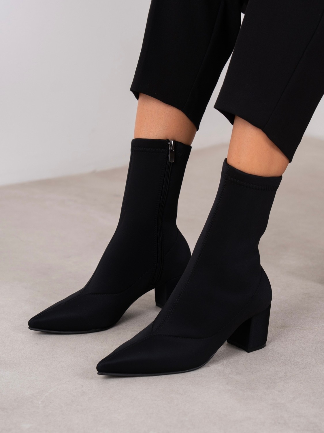 Ece'nin Butiği Elnor Streç Siyah Scuba Kadın Bot görsel 3