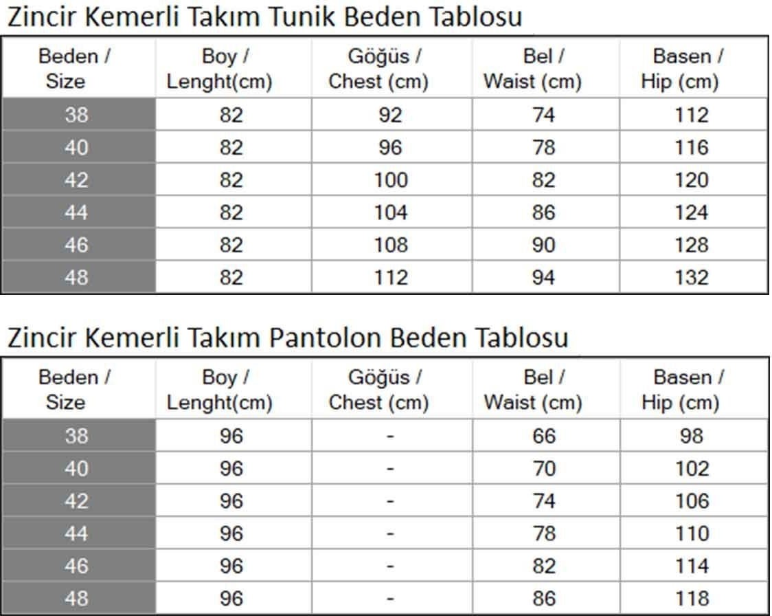 Missvalle Zincir Kemerli Takım Zümrüt 18001 görsel 5