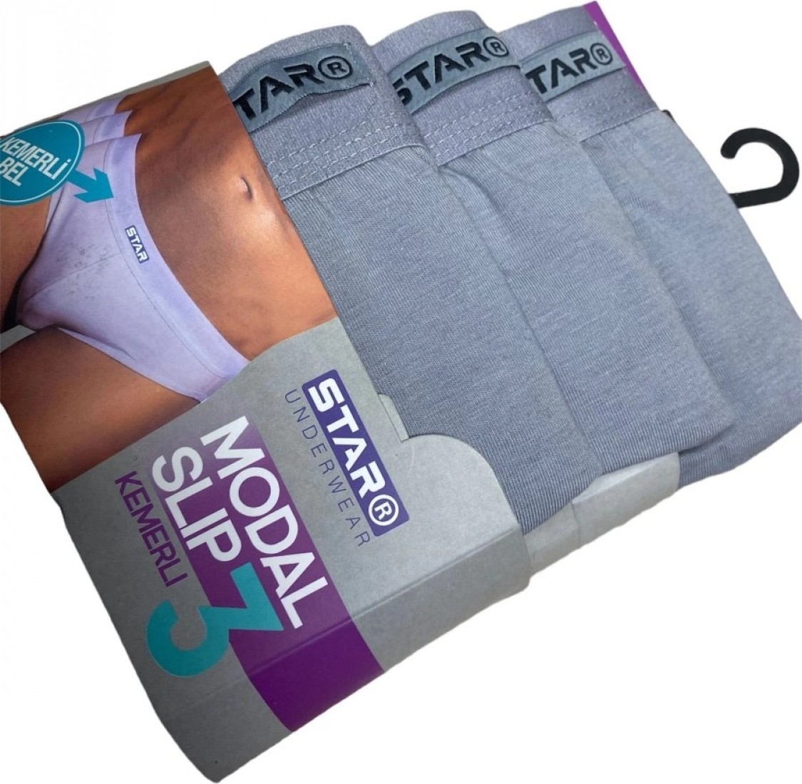 Pileli Store Star 109 Erkek 3'lü Modal Slip görsel 3