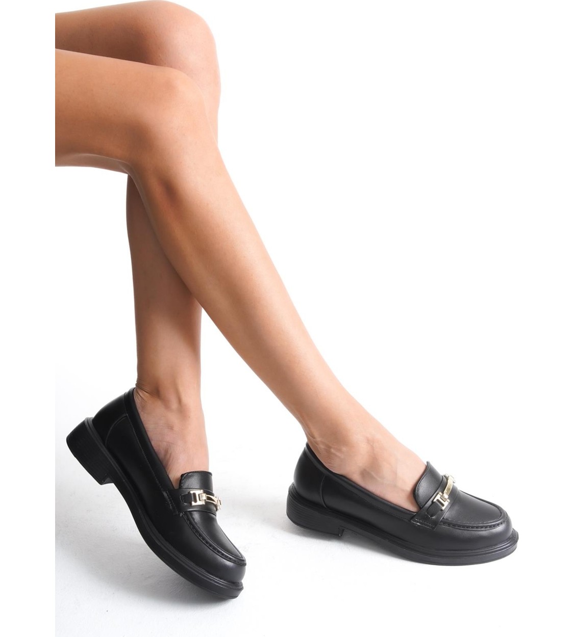 Alpelli Kadın Sedef Taşlı Platform Alçak Topuklu Ayakkabı görsel 6