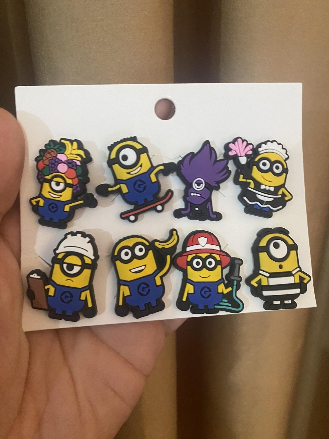 Herşey Nota Minyonlar Minions Terlik Süsü Tüm Terlikler Uyumlu 8 Adet