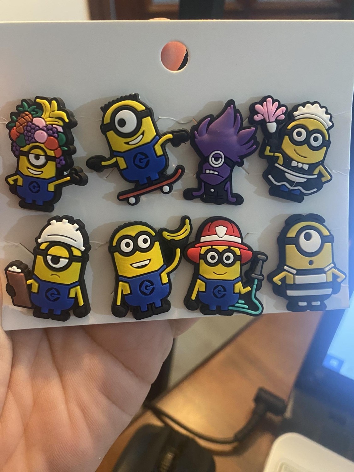 Herşey Nota Minyonlar Minions Terlik Süsü Tüm Terlikler Uyumlu 8 Adet görsel 3