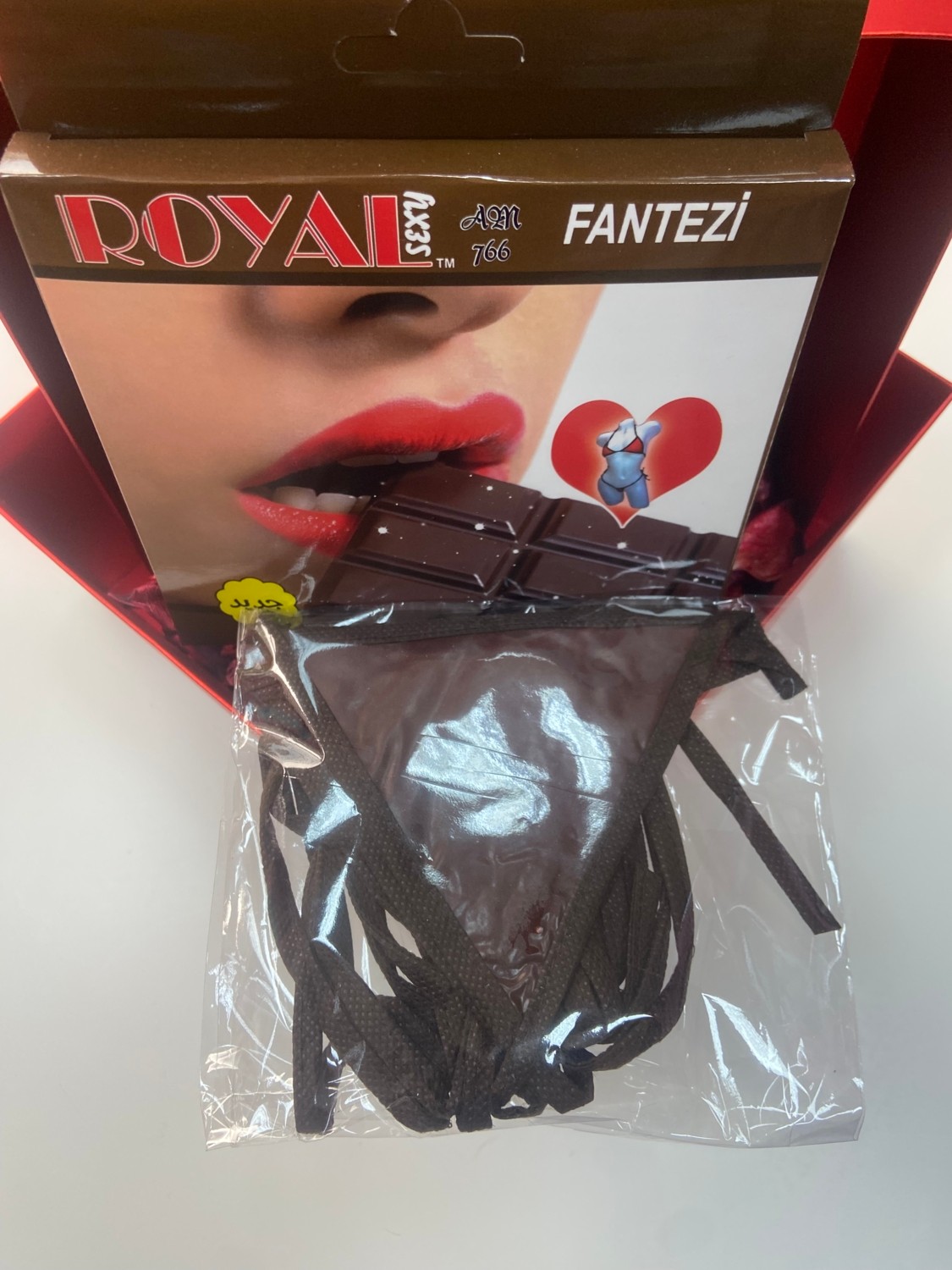 Vip Madame Fantezi Yenilebilir İç Çamaşırı Çikolata Aromalı Şekerli Külot-Tanga görsel 3