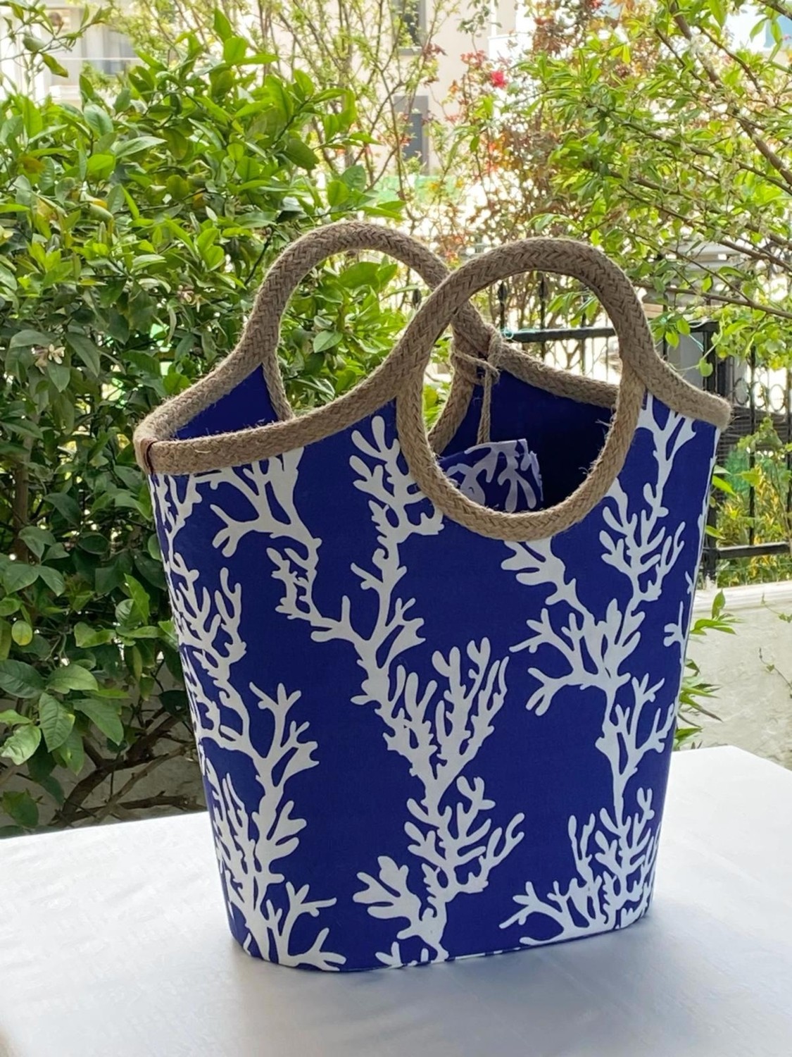 Çanta Tasarımcısı Plaj Bags Plaj Çantası Mavi Mercan görsel 4