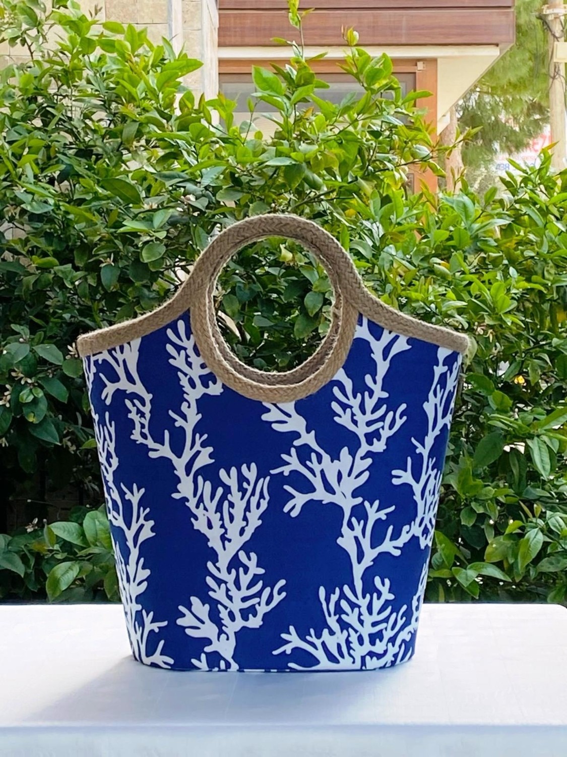 Çanta Tasarımcısı Plaj Bags Plaj Çantası Mavi Mercan görsel 5