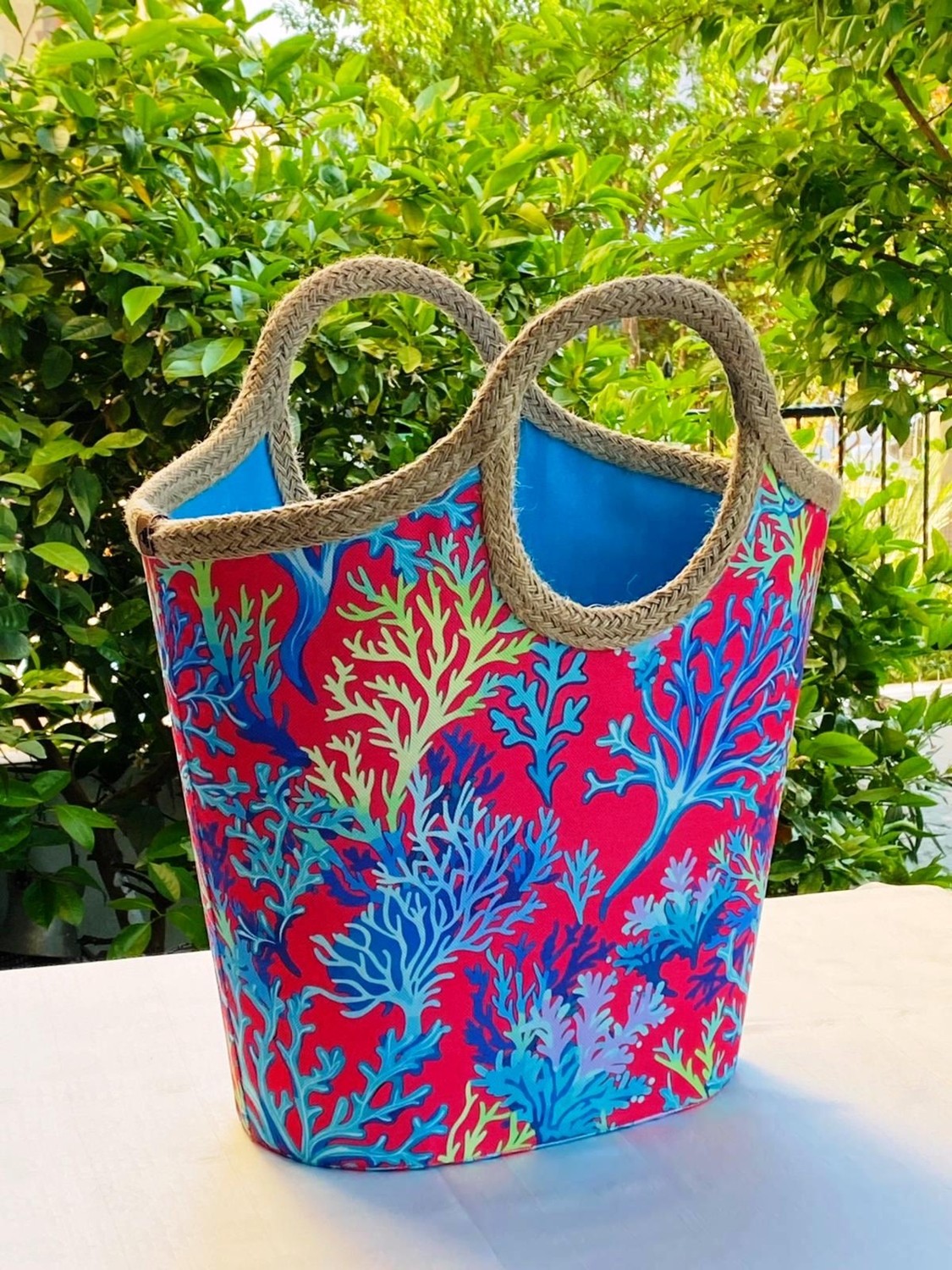 Çanta Tasarımcısı Plaj Bags Plaj Çantası Rengarenk Mercan görsel 2