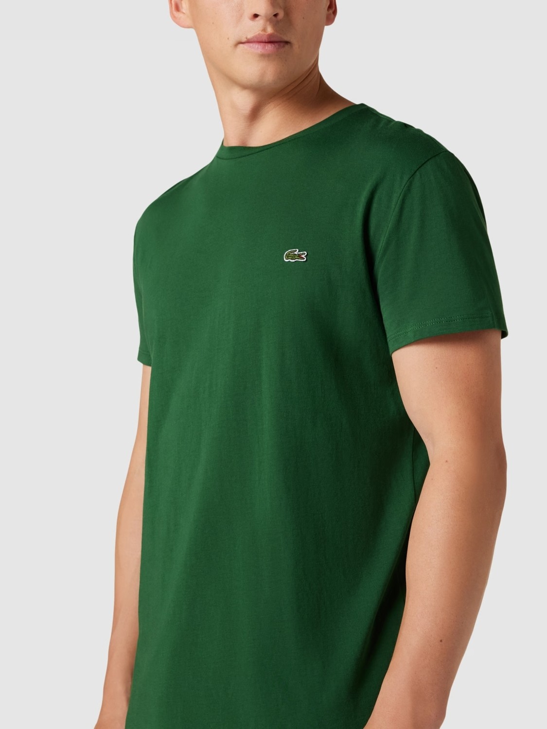Lacoste Standart Fit Basic Yeşil T-Shirt görsel 4