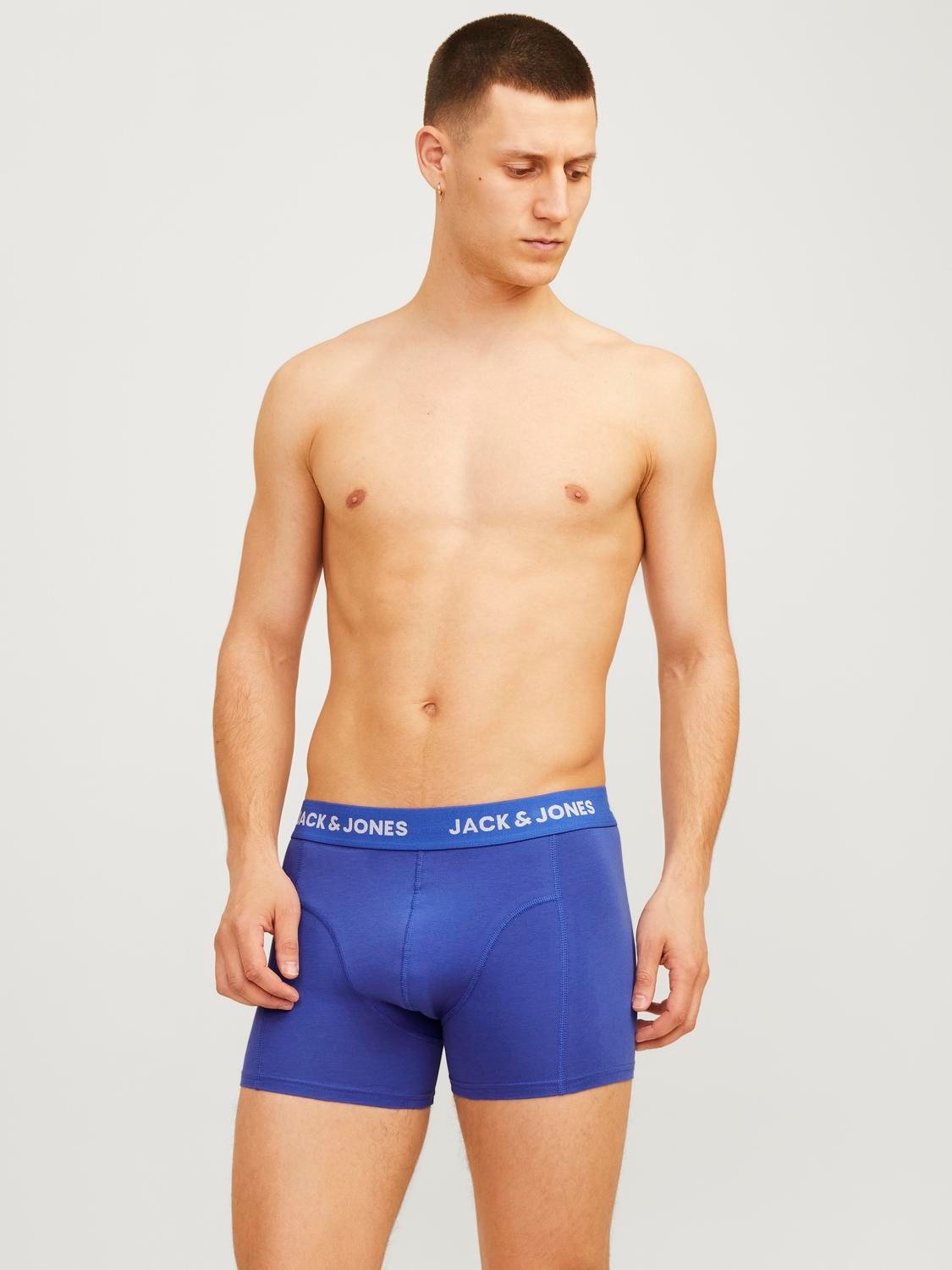 Jack & Jones Jacmarbella Trunks 3 Pack Erkek Mavi Boxer 12255843-07 görsel 3