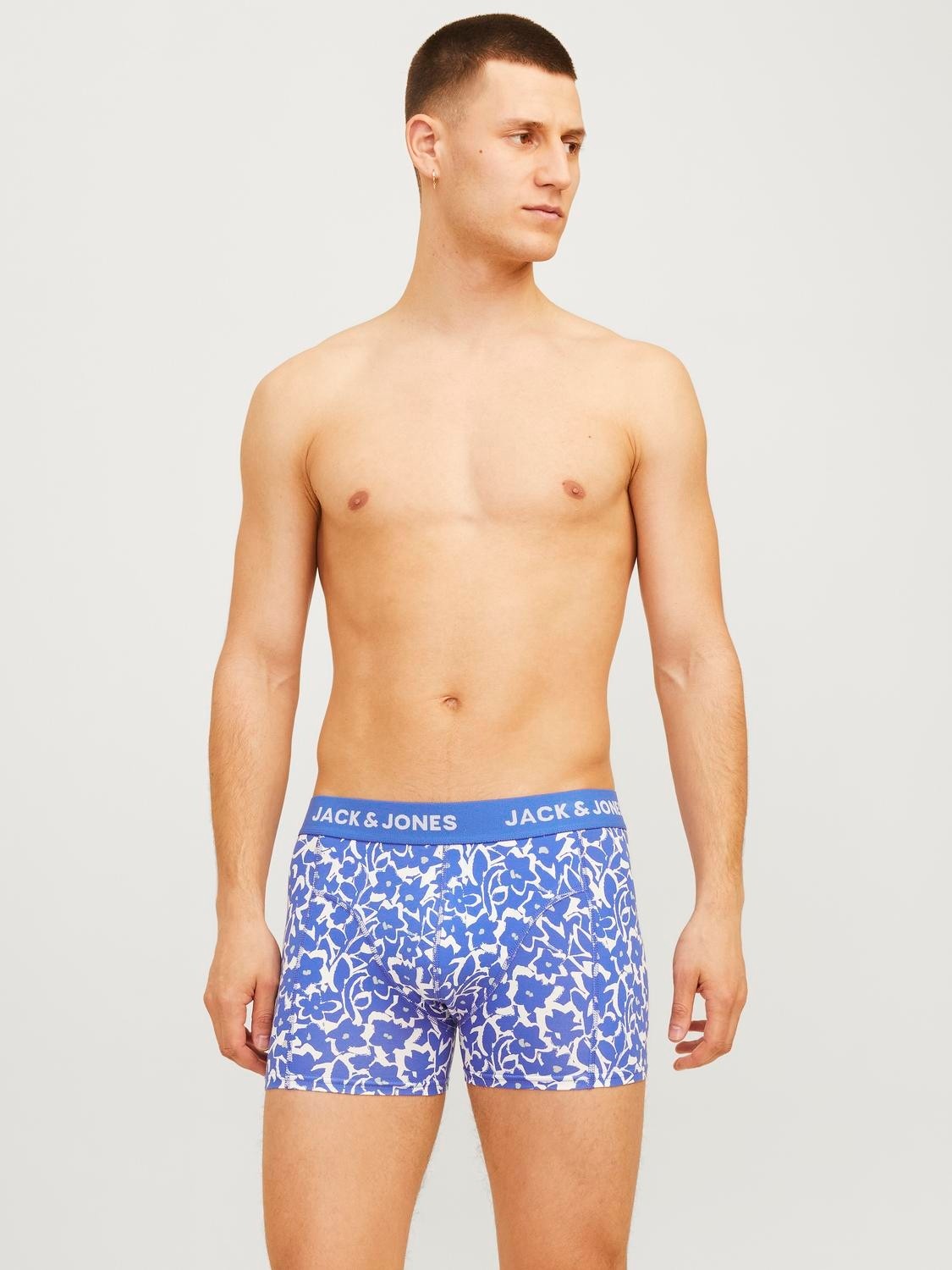 Jack & Jones Jacmarbella Trunks 3 Pack Erkek Mavi Boxer 12255843-07 görsel 4
