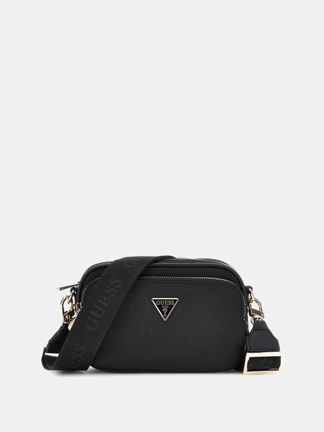 Guess Gemma Saffiano Mini Omuz Çantası Siyah Poliüretan Malzeme İle Şık Ve Ergonomik Tasarım görsel 3