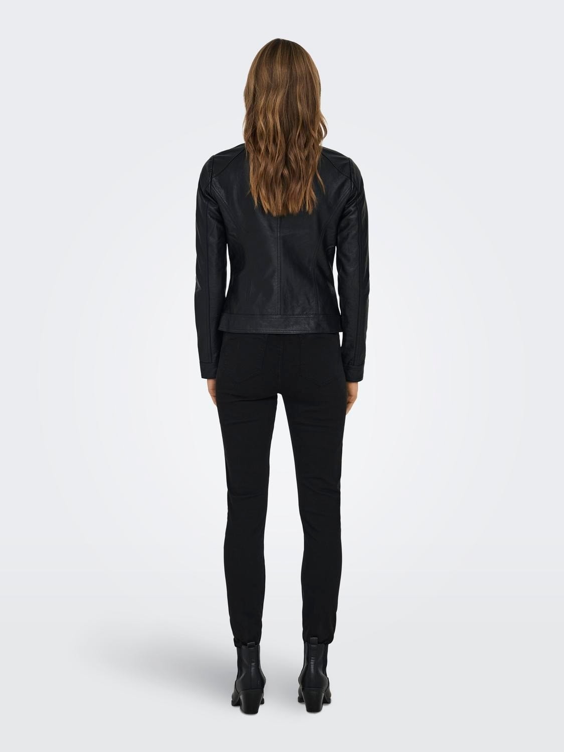 Only Onlbandıt Kadın Deri Mont ve Ceket Faux Leather Biker Otw Noos 15081400 Black görsel 3