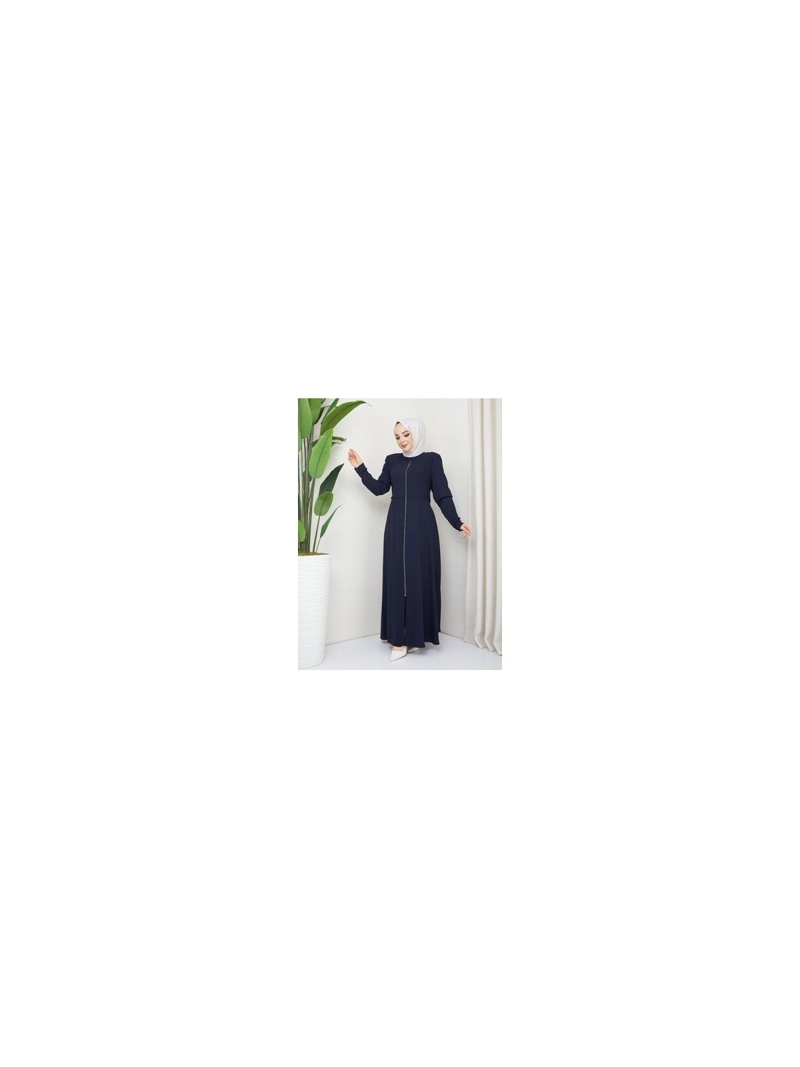 KMK Kombin KMK Yazlık Mevlana Model Kloş Ferace Pardesü Kadın Giyim Desenli Kol ve Beli ile görsel 7