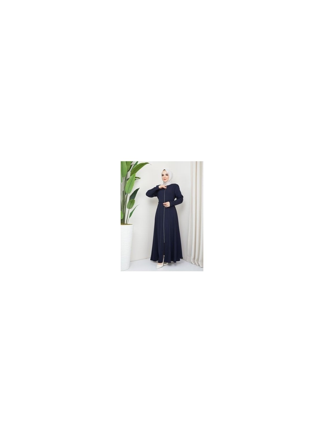 KMK Kombin KMK Yazlık Mevlana Model Kloş Ferace Pardesü Kadın Giyim Desenli Kol ve Beli ile görsel 8