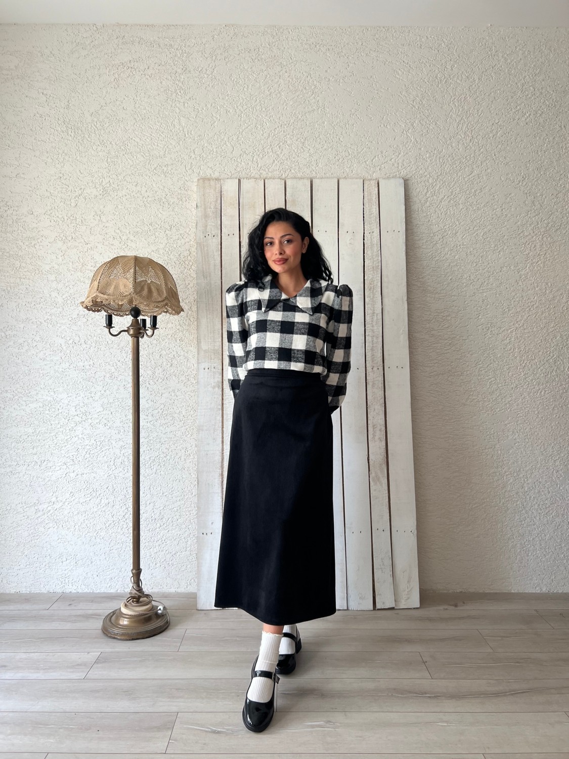 Küçüğüm Butik Siyah Kadife Etek görsel 2