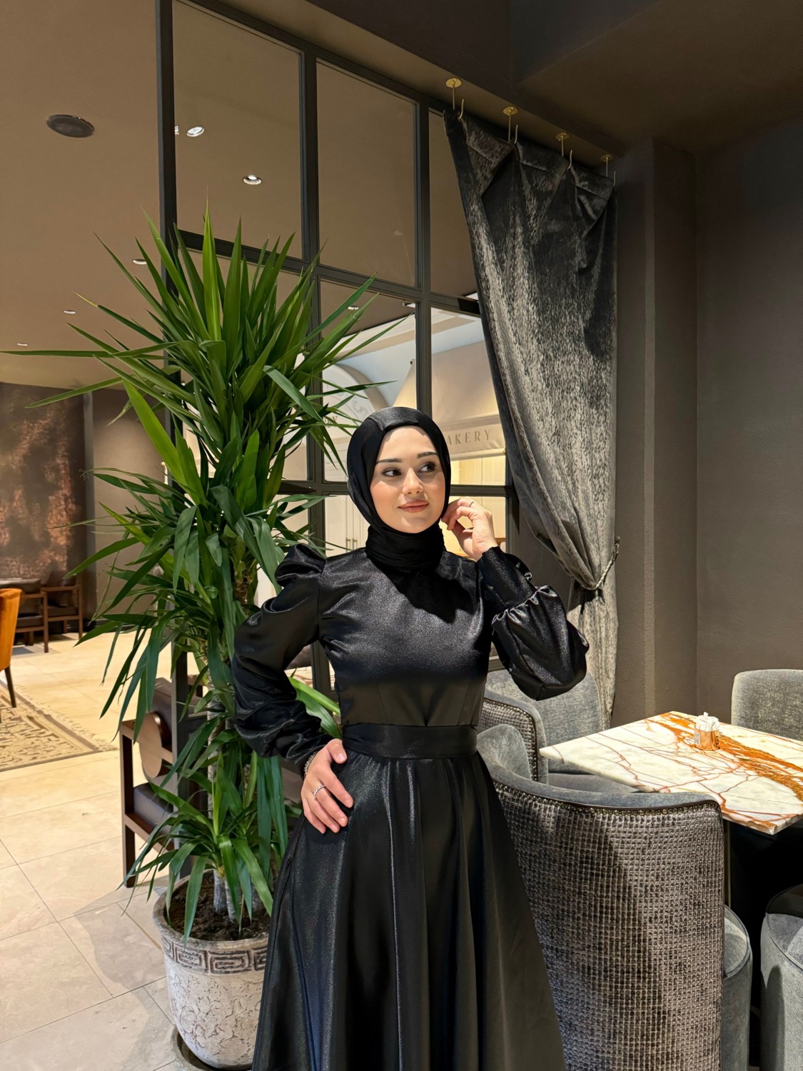 By Atelier Lacivert Bella Tesettür Abiye görsel 8