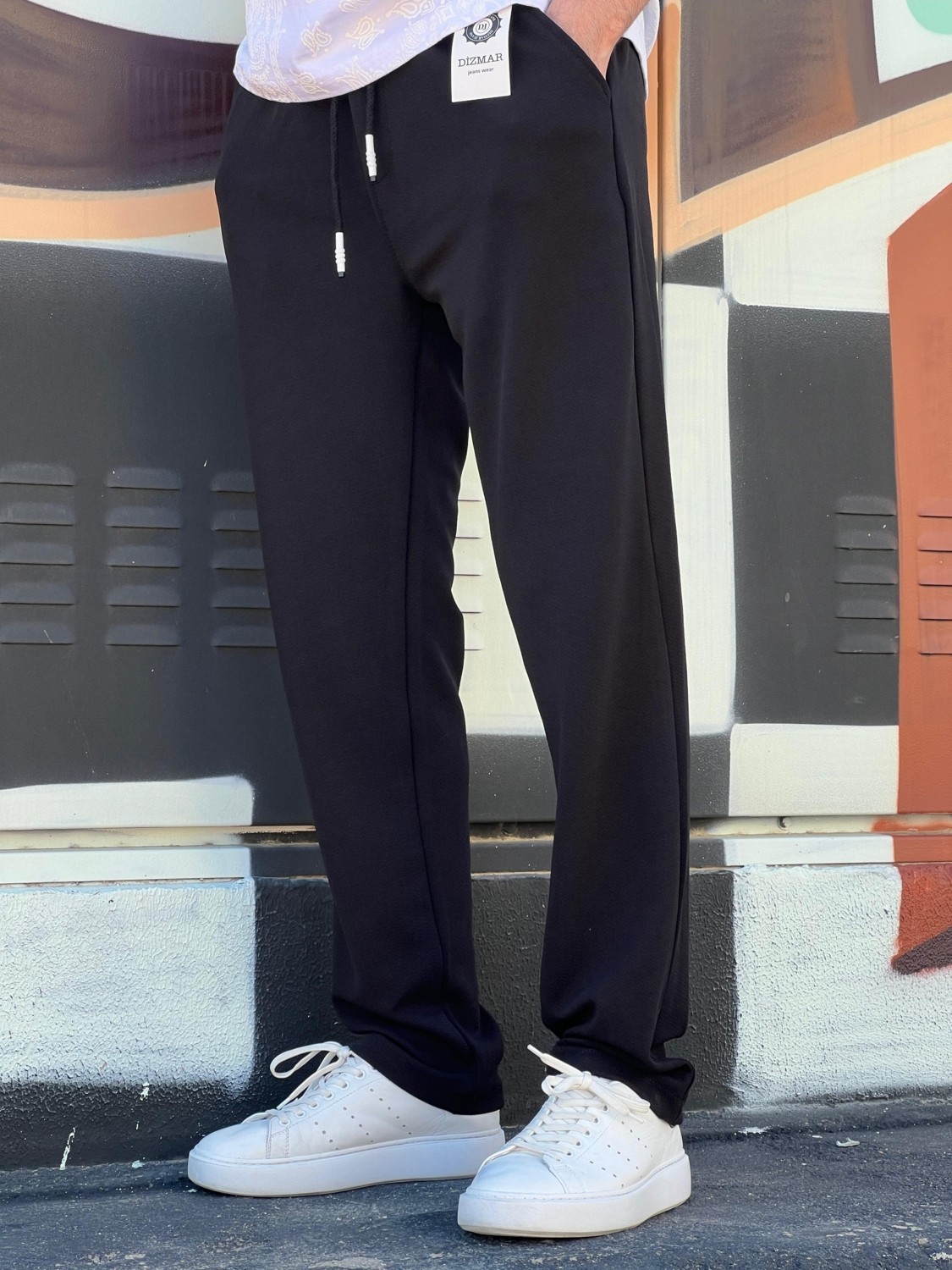 Elit Wear Yeni Sezon Rahat Kalıp Esnek Kumaş Beli Lastikli Baggy Jogger Pantolon görsel 2