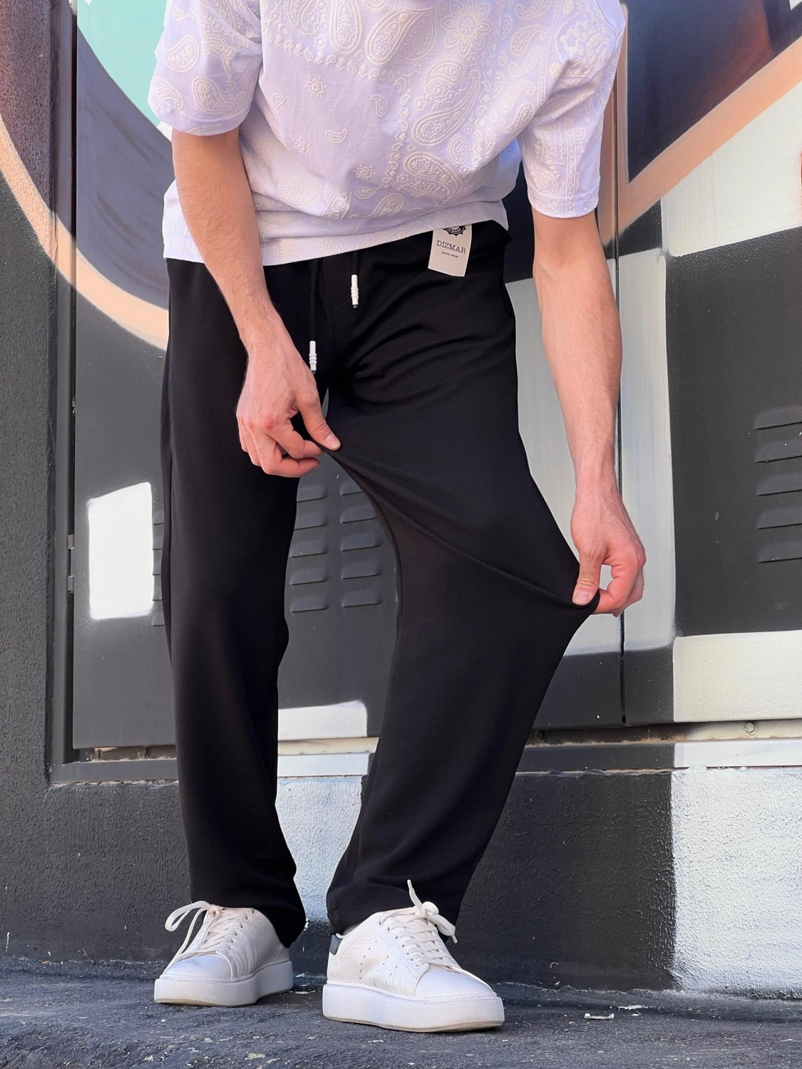 Elit Wear Yeni Sezon Rahat Kalıp Esnek Kumaş Beli Lastikli Baggy Jogger Pantolon görsel 4