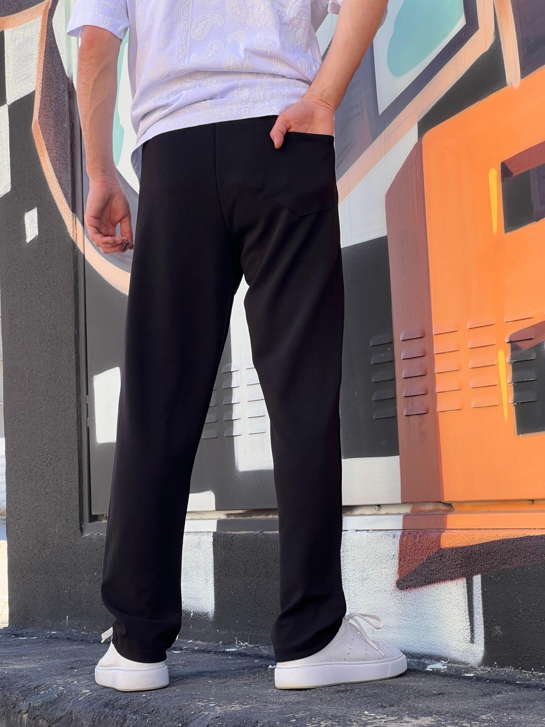 Elit Wear Yeni Sezon Rahat Kalıp Esnek Kumaş Beli Lastikli Baggy Jogger Pantolon görsel 5