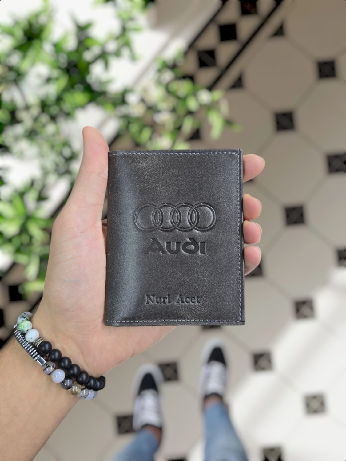 Visso Leather 1904 Ford Logolu Deri Araç Ruhsat Kılıfı - Ruhsat Kabı Isme Özel Çanta Cüzdan görsel 4