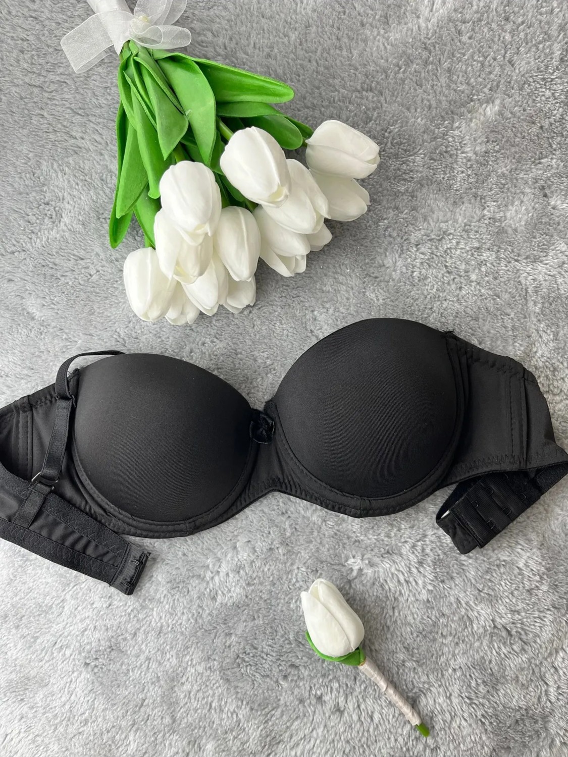 Mistirik Lenola Model Destekli Push Up Dolgulu Yumuşak Dokulu Straplez Sütyen görsel 8