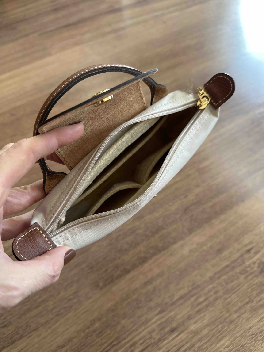 Keçe Love Longchamp Mini Pouch Çanta içi Düzenleyici, Çanta içi Organizer görsel 4