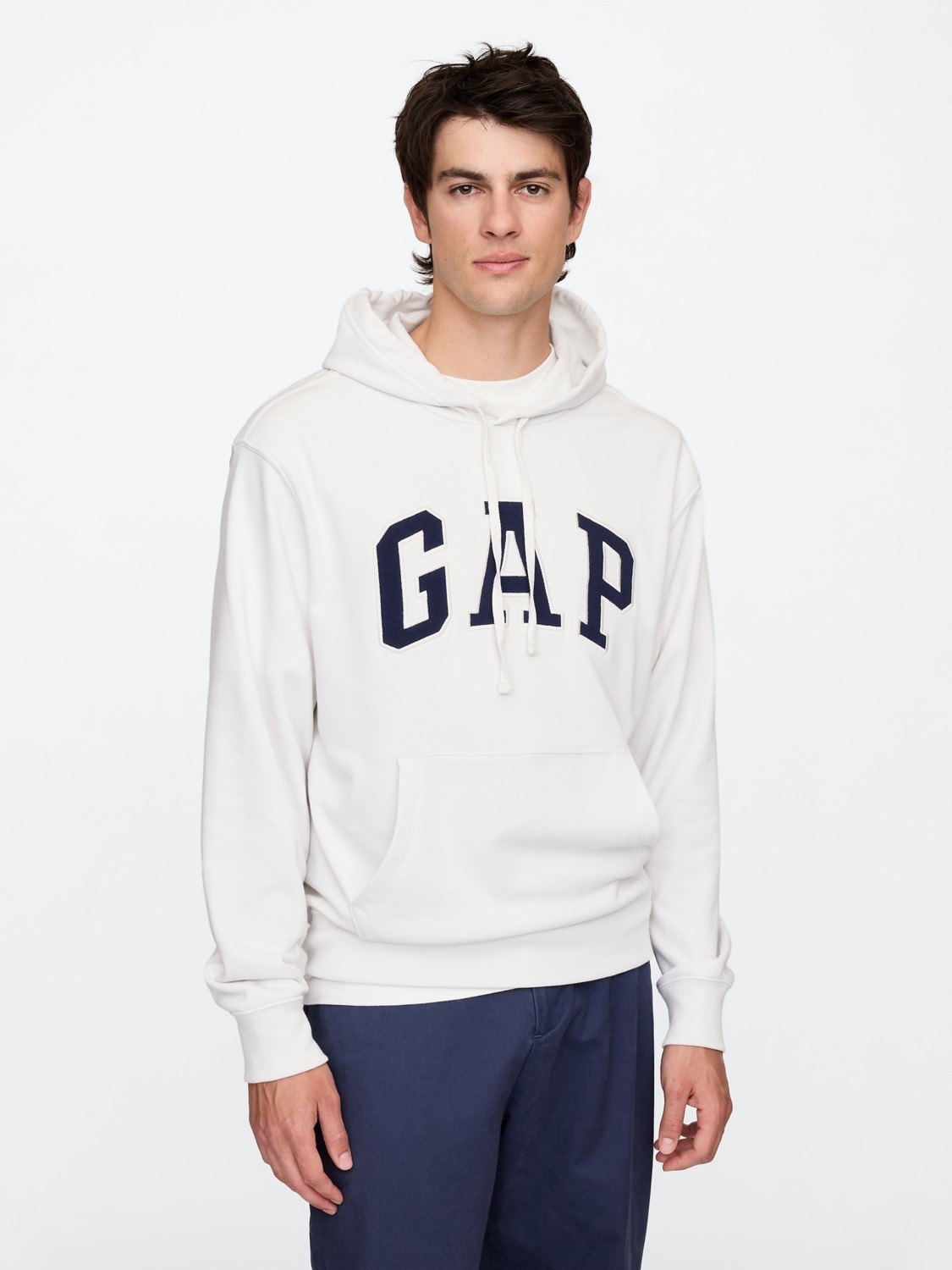 Gap Erkek Lacivert Gap Logo Fransız Havlu Kumaş Sweatshirt