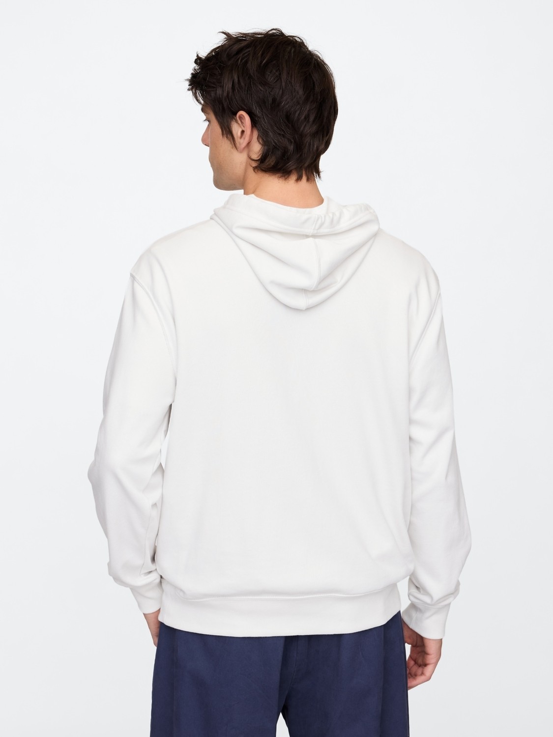 Gap Erkek Lacivert Gap Logo Fransız Havlu Kumaş Sweatshirt görsel 4