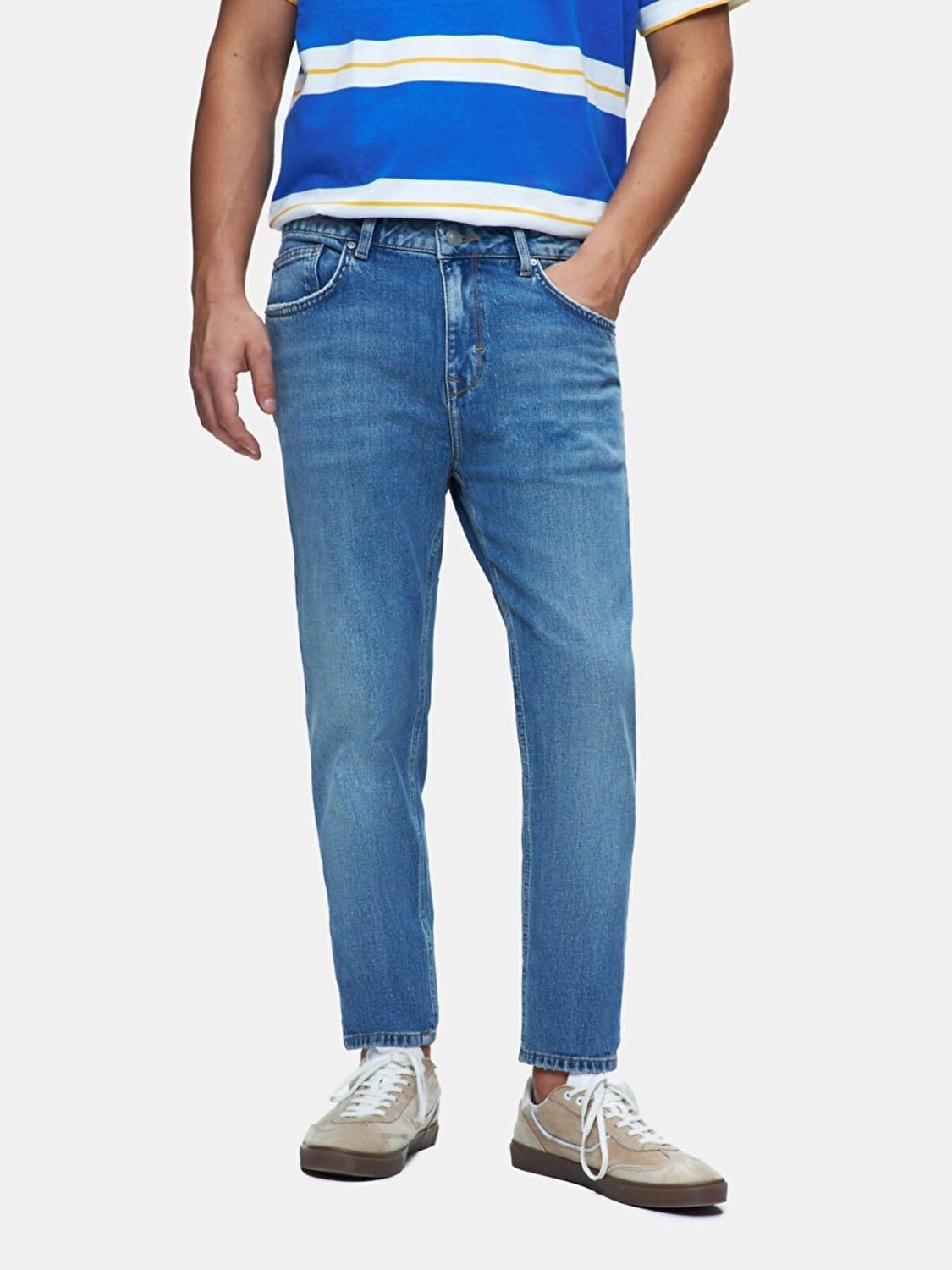 LTB Erkek Alessıo Dar Paça Orta Bel Jean Pantolon görsel 2