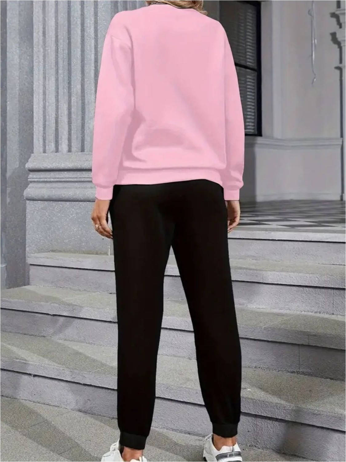 Yoho Sport Eşofman Takımı Nasa Baskılı Unisex Kışlık Kalın Pamuklu Sweatshirt ve Eşofman Altı 2' Li Set görsel 3