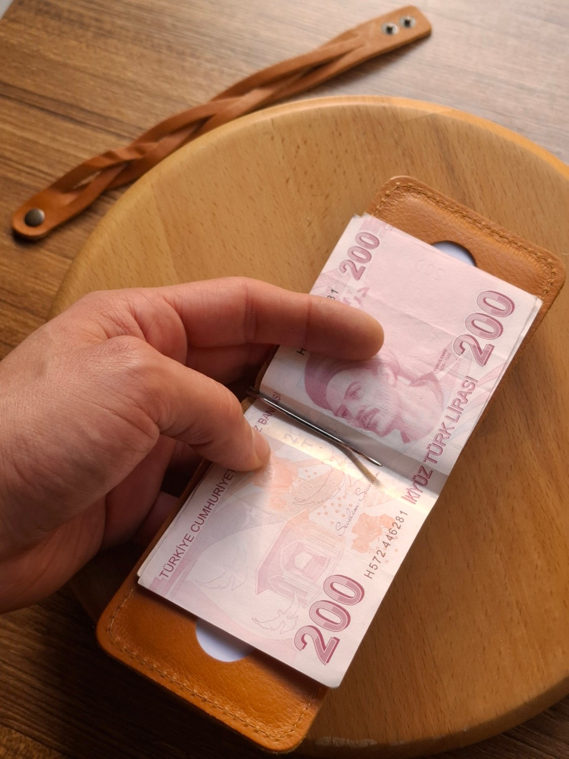MAT DERİ Erkek Cüzdan Gerçek Deri Para Klipsli Cüzdan & Kartlık İnce Kartlık görsel 6