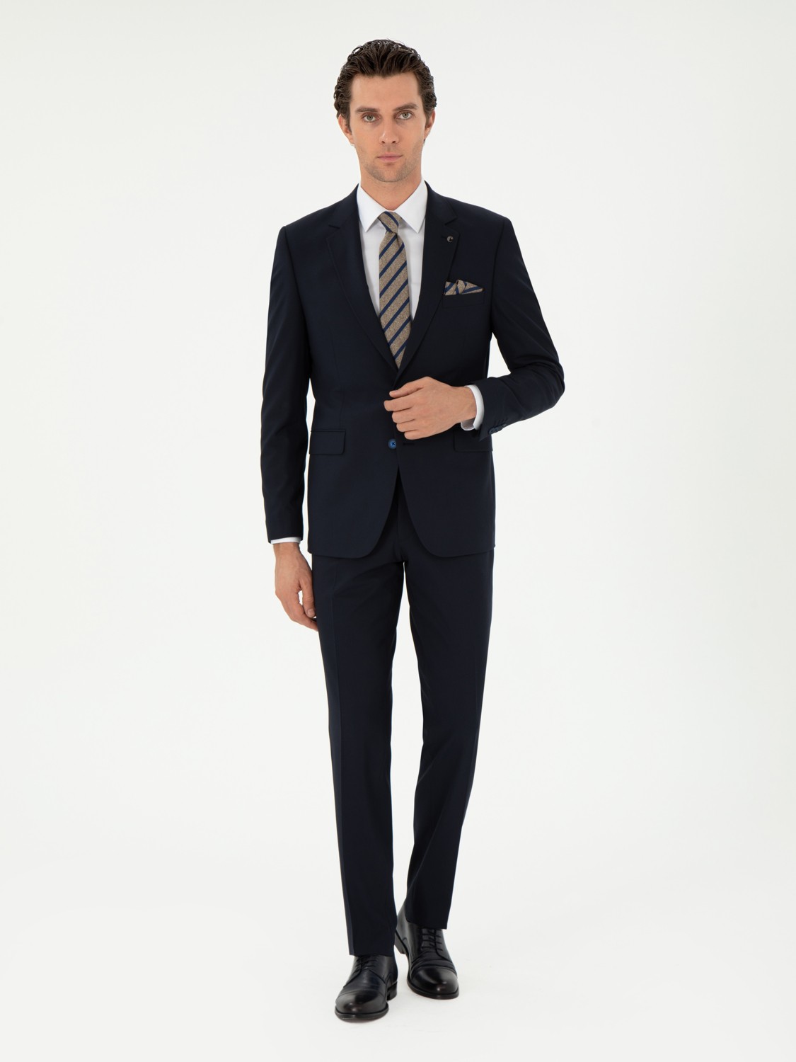 Cacharel Erkek Antrasit Slim Fit Klasik Takım Elbise 50310167-VR006 görsel 4