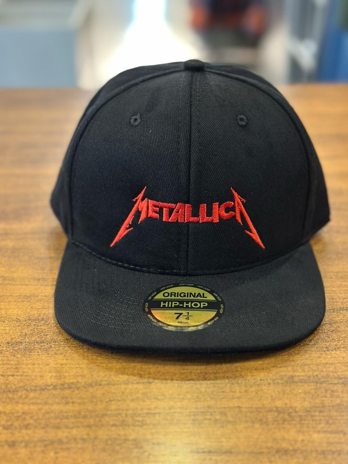 Hamze Metallica Nakışlı Siyah Renk Hip Hop Snapback Rapper Basket Cap Şapka görsel 2