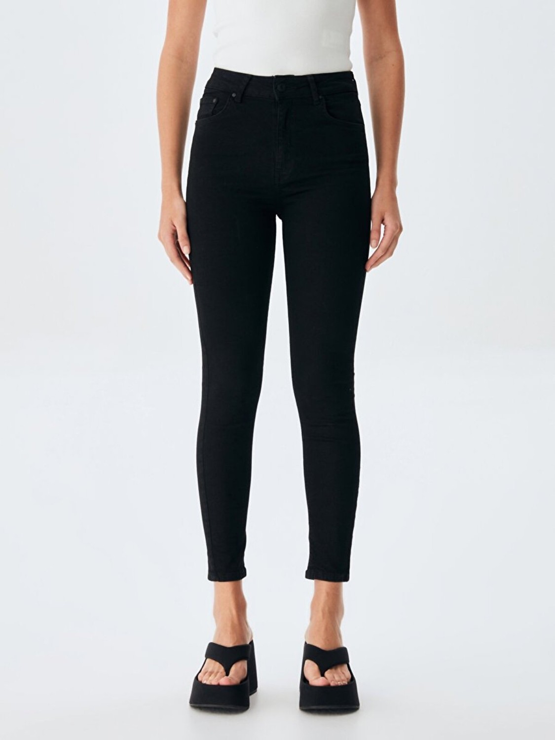 LTB Marcella X Dar Paça Yüksek Bel Siyah Jean Pantolon görsel 2