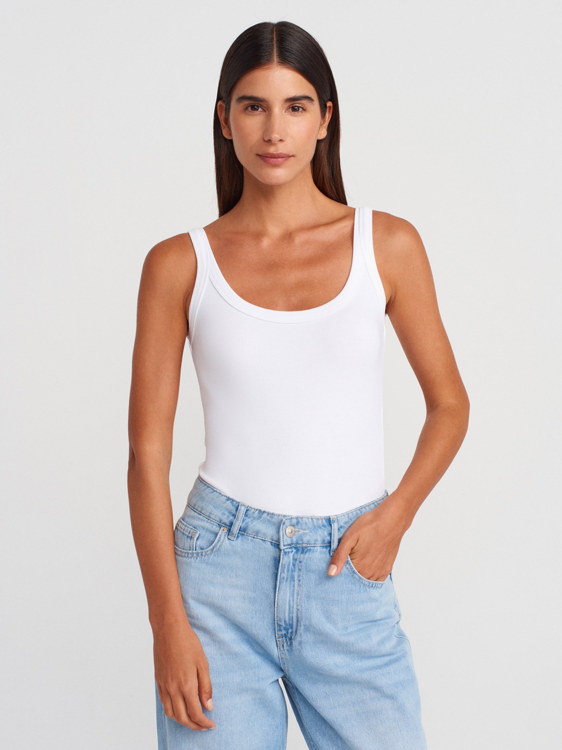 Dilvin 21053 Askılı Bodysuit Siyah Kadın Kolsuz U Yaka %95 Pamuk %5 Elastan Kalıp 36