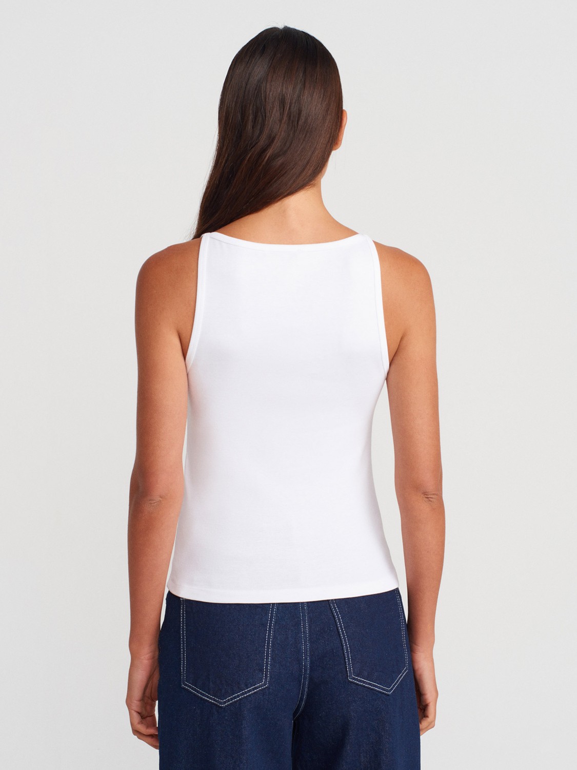 Dilvin 21048 Halter Yaka Top-Beyaz görsel 2