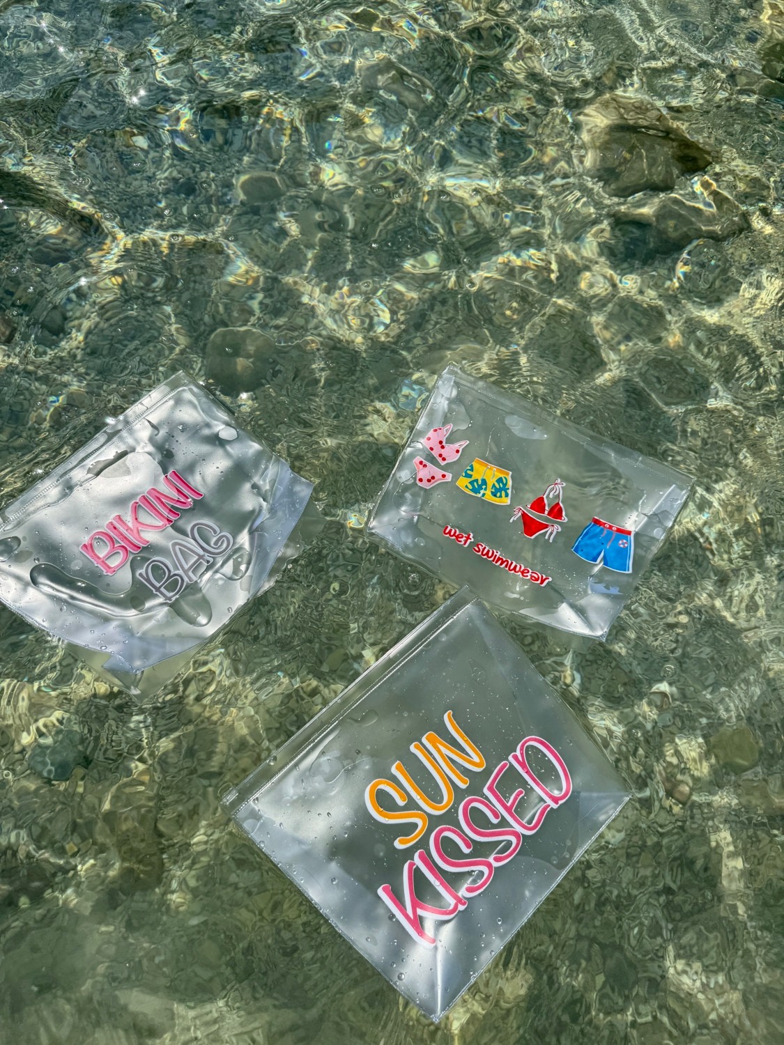 4Nio Şeffaf Islak Mayo Ve Bikini Çantası Su Geçirmez Fermuarlı Çok Renkli Kadınlar İçin Pratik Çözüm görsel 4