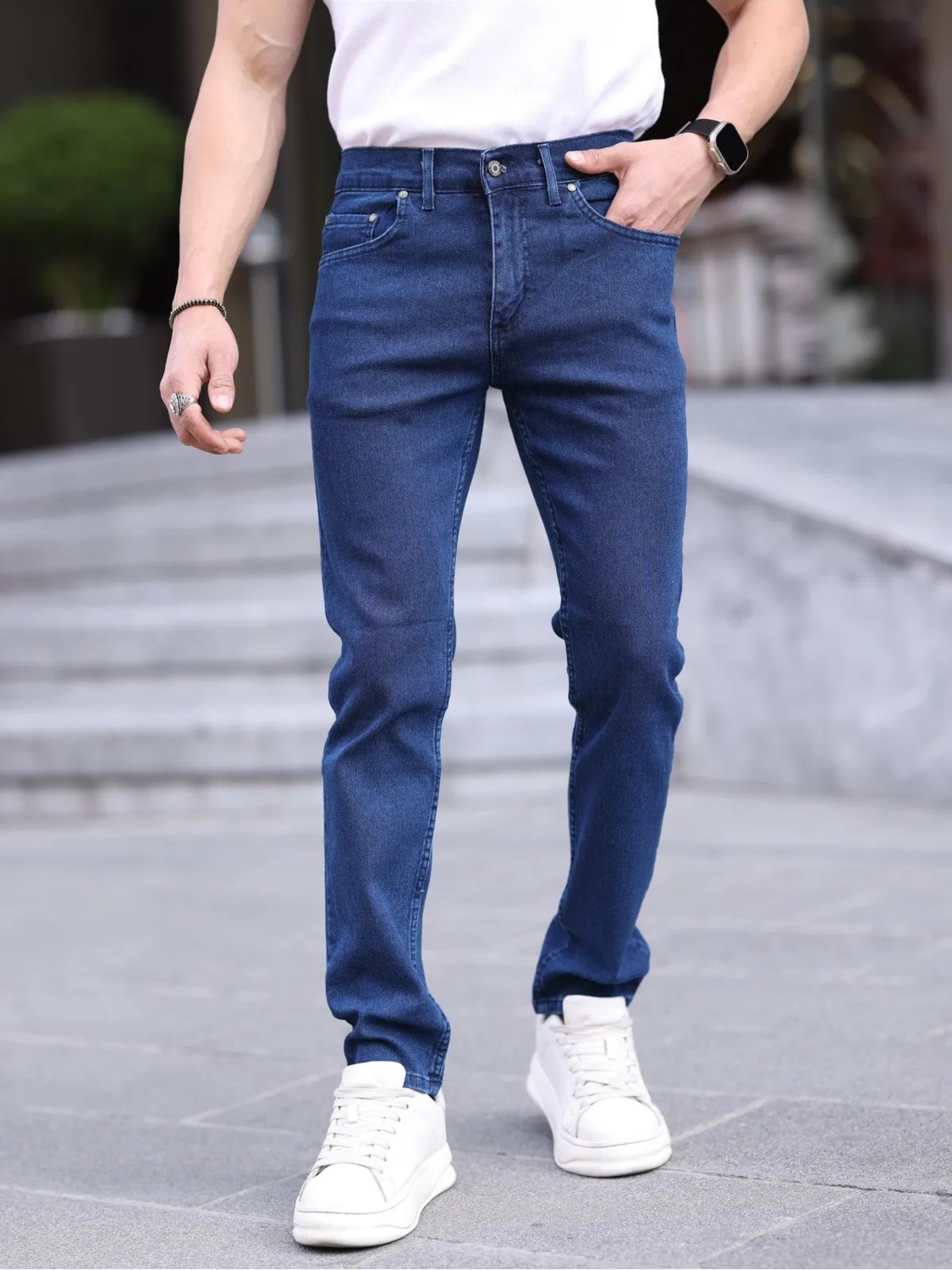Wkm Erkek Slim Fit Casual Likralı Kot Pantolon