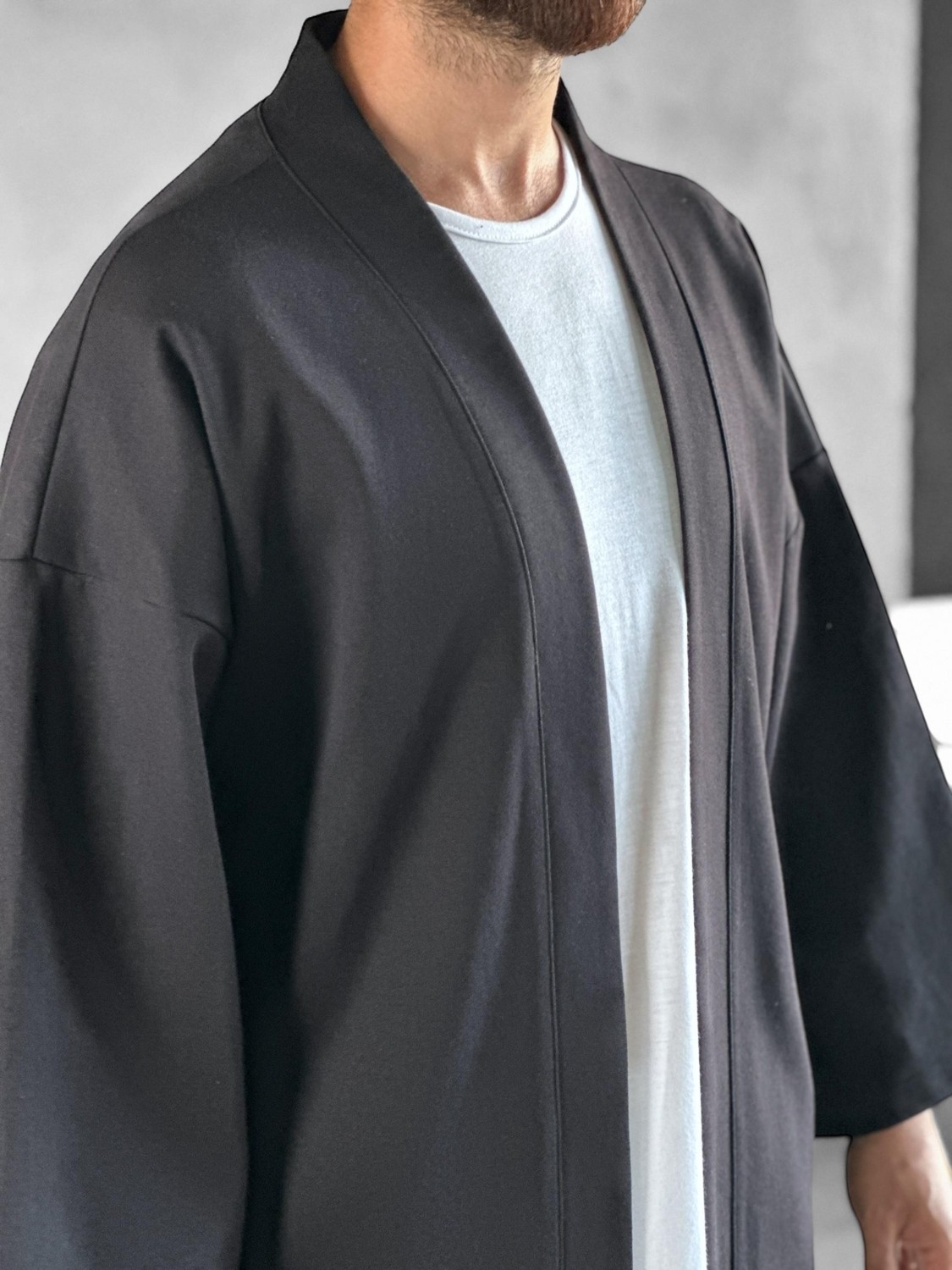 Cocopelli Fakir Kol Siyah Erkek Kimono COC2275 görsel 4