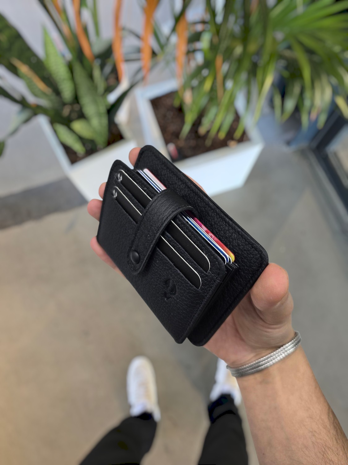 Visso Leather Visso 8600 Hakiki Deri Çıtçıtlı Akordeon Kartlık Kimlik ve Kağıt Para Bölmeli Kişiye Isme Özel Bay Bayan Çanta Yeni Ürün görsel 8
