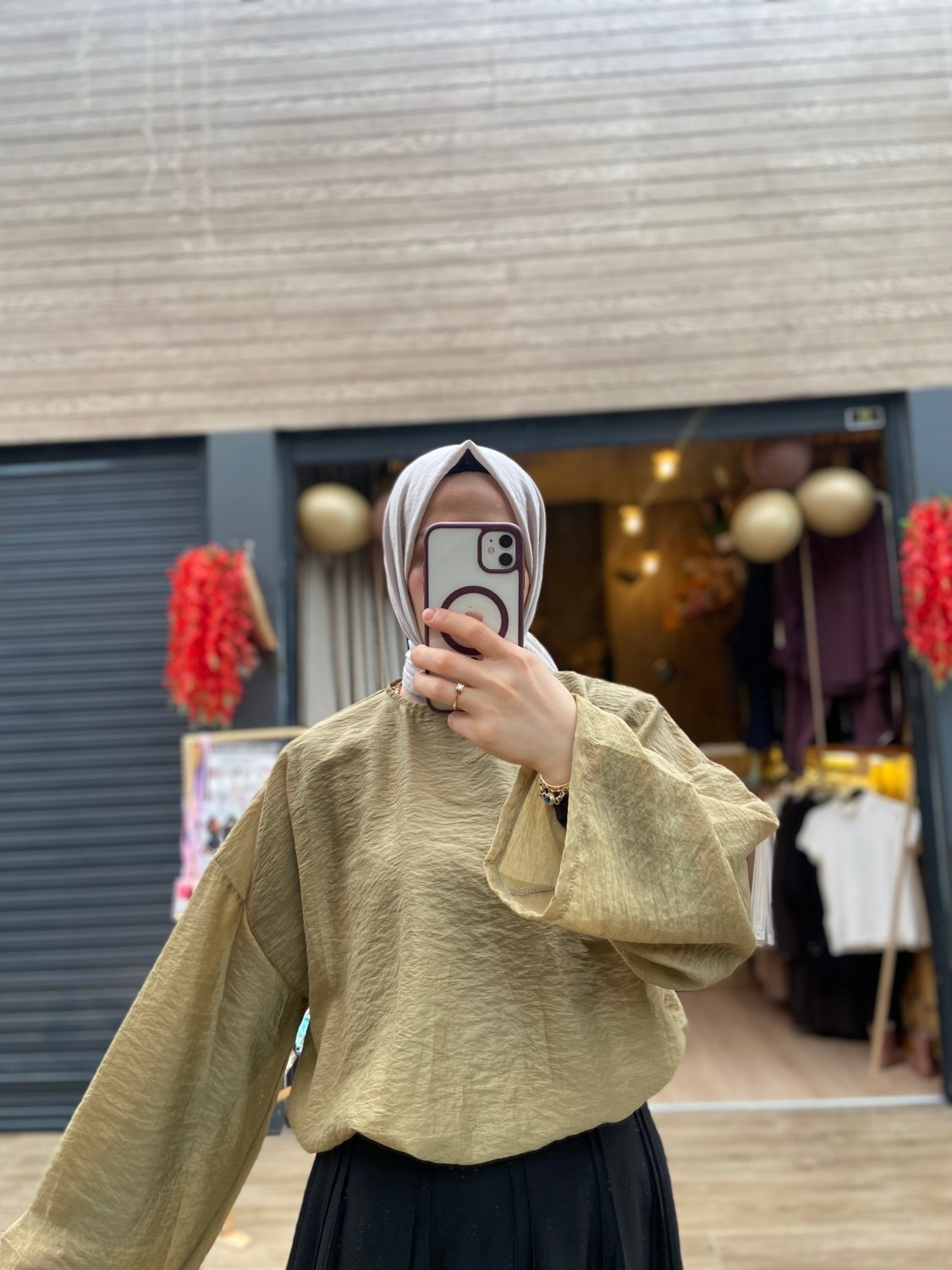 Moca Olive Sora Bluz