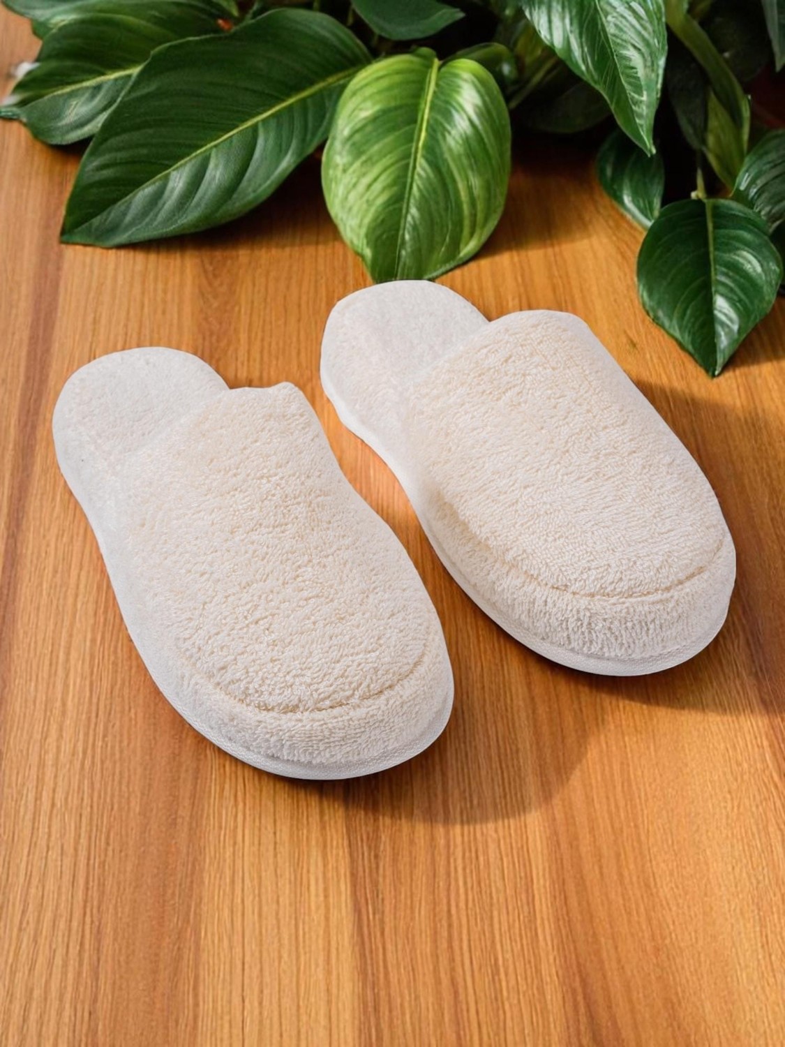 Ender Home CottonVerse Banyo Ve Ev Terliği, %100 Pamuk Havlu Kaymaz Kalın Taban , Yüksek Su Emicilik