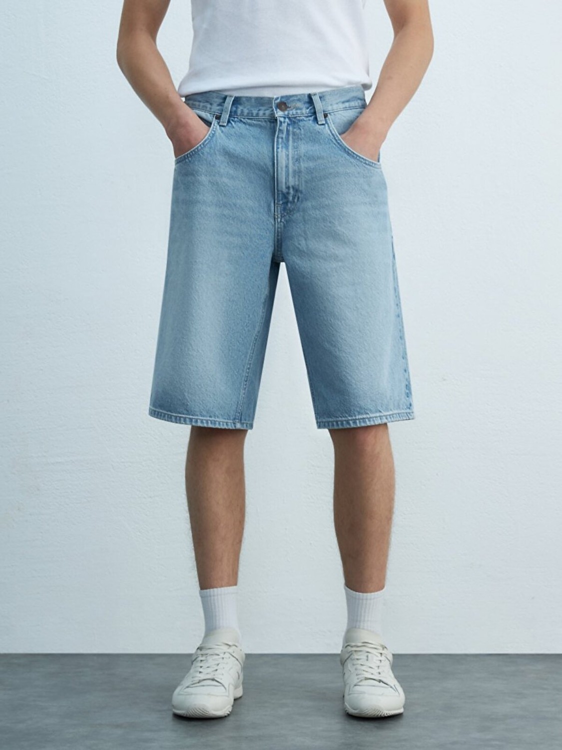 LTB Erkek Martıe Rahat Kesim Jean Bermuda görsel 2