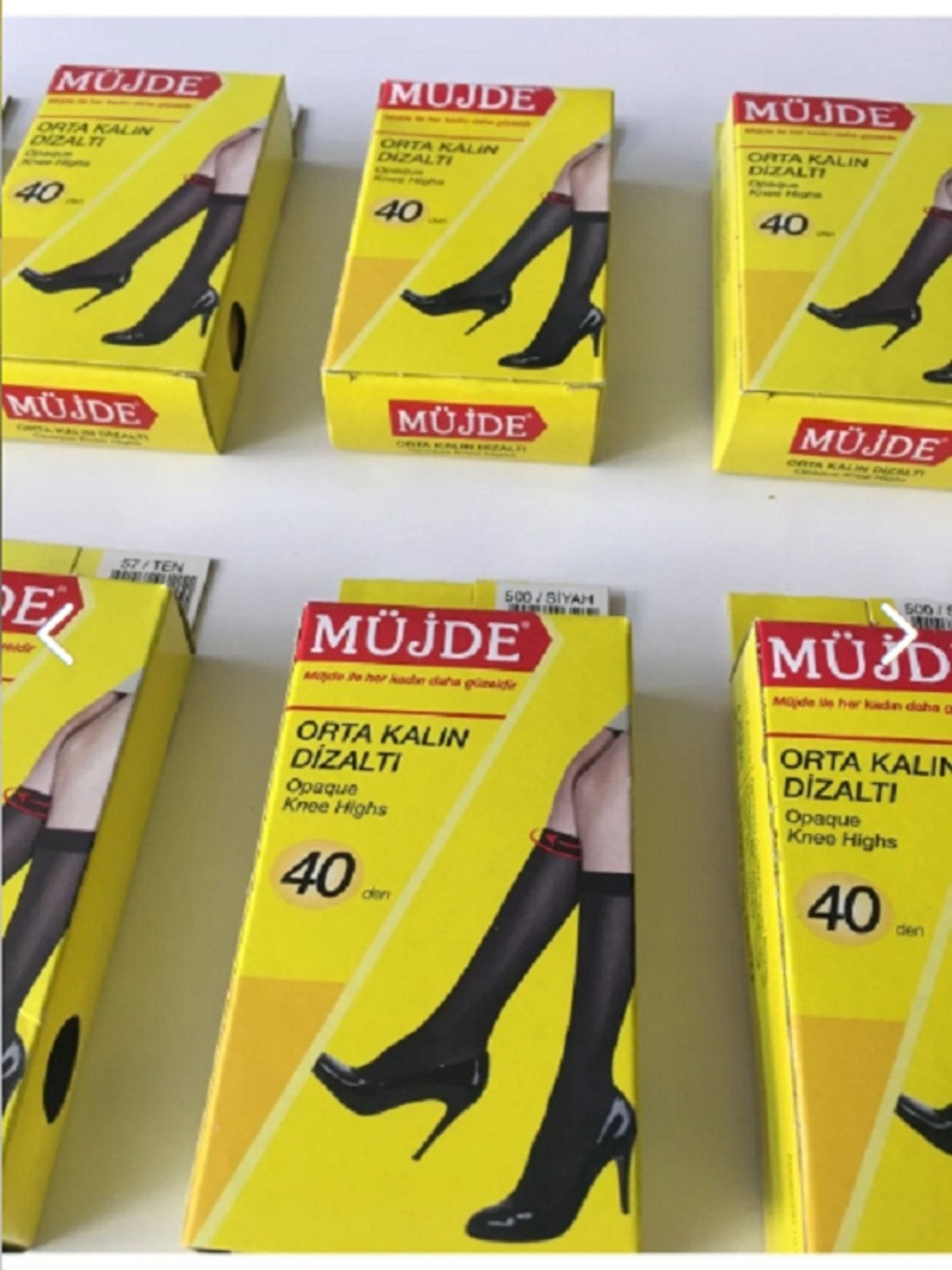 Müjde Fit 40 Den Orta Kalın Diz Altı Çorap 500 Siyah 10’lu
