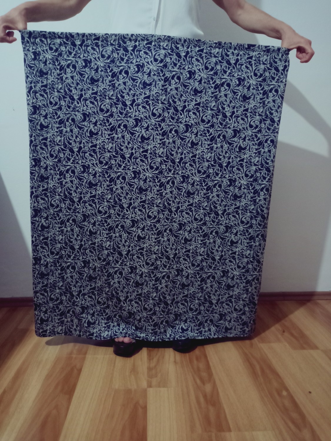 Hoaryage Beli Lastikli Desenli Viskon Kumaş Maxi Boy Anne Etek %100 Pamuk 38BEDEN 100KG görsel 4