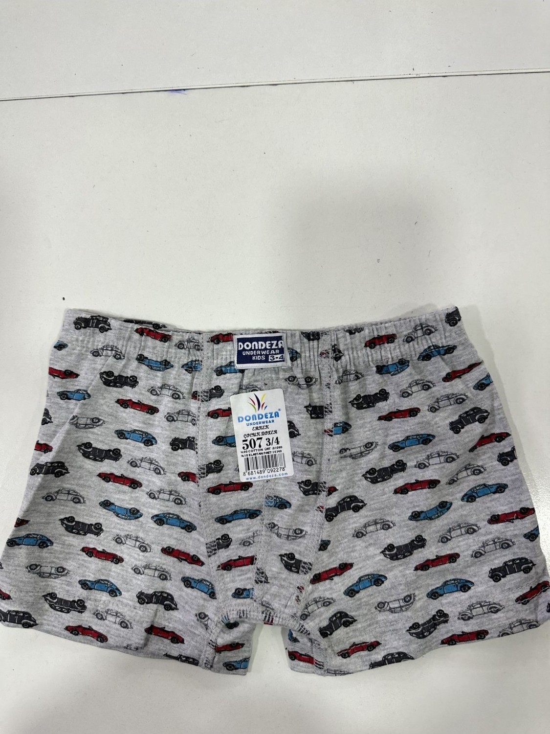 Dondeza 12'li Çocuk Desenli Boxer Seti Erkekler İçin Pamuk-Elastan Konforlu Boxerlar