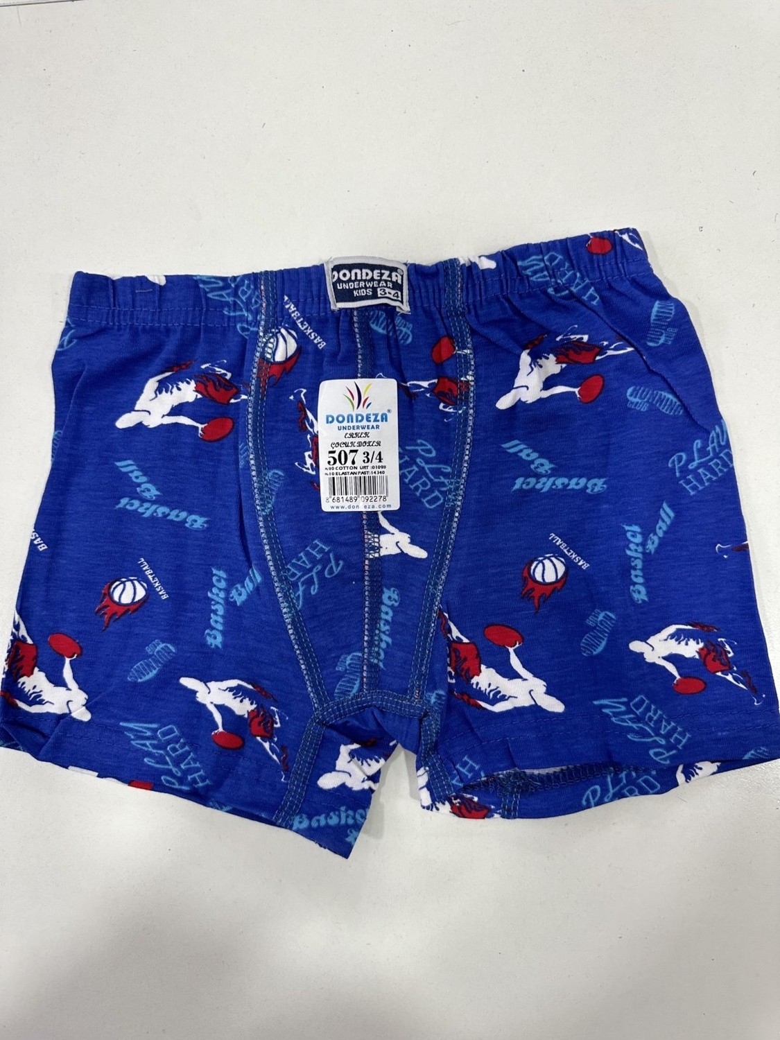 Dondeza 12'li Çocuk Desenli Boxer Seti Erkekler İçin Pamuk-Elastan Konforlu Boxerlar görsel 5
