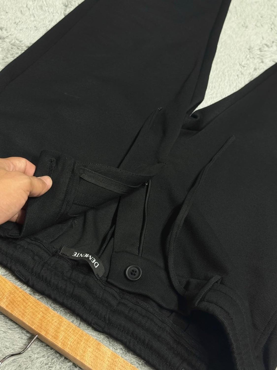 GD Goldoremi Erkek Jakarlı Çelik Örme Regular Beli Lastikli İpli Fermuarlı Rahat Jogger Pantolon görsel 5